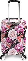 Vista 4 de Bebe Marie 21 Hardside Spinner Equipaje Estampado negro floral BE-PC-7121-BKFP
