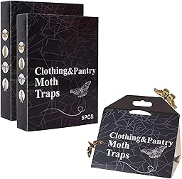 10 Packs Moth Traps for Clothing and Pantry,with Pheromones,More Effective Moth Traps Pantry,Placed in Kitchen,Closet,Cabinet,Storage Rooms,Cupboard