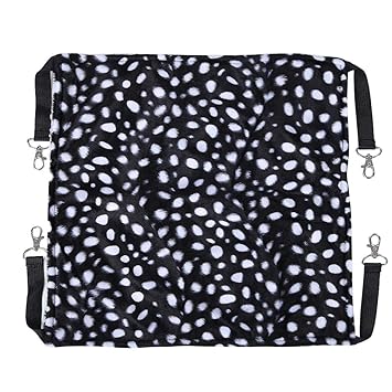 Pet Mesh Hammock, Pet Cage Hammock, Durable Breathable Polyester for Cats, Hamster, Rabbit and Other Pet.(Lamb Wool Polka dot, L)