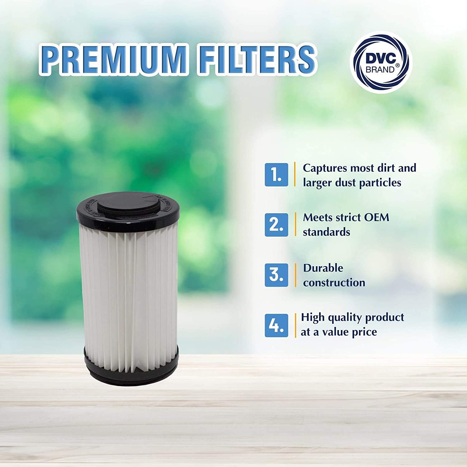 DVC Replacement Tower Filter fits 2082720 for the Kenmore DCF-1, DCF-2 Bagless Upright and Panasonic Commercial Bagless Upright Vacuums | Includes 1 Micro-Lined Filter : Everything Else