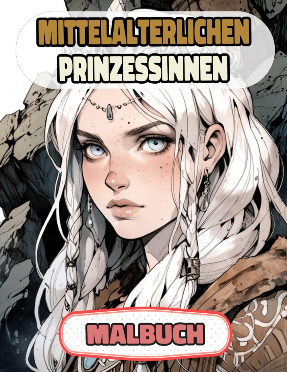 Mittelalterlichen Prinzessinnen Malbuch: Farbung Seiten Von Königinnen Königlichen Frauen Majestät Palast Kaiserin Kriegerinnen Mädchen Herzogin ... Stressabbau | Für Kinder Erwachsene