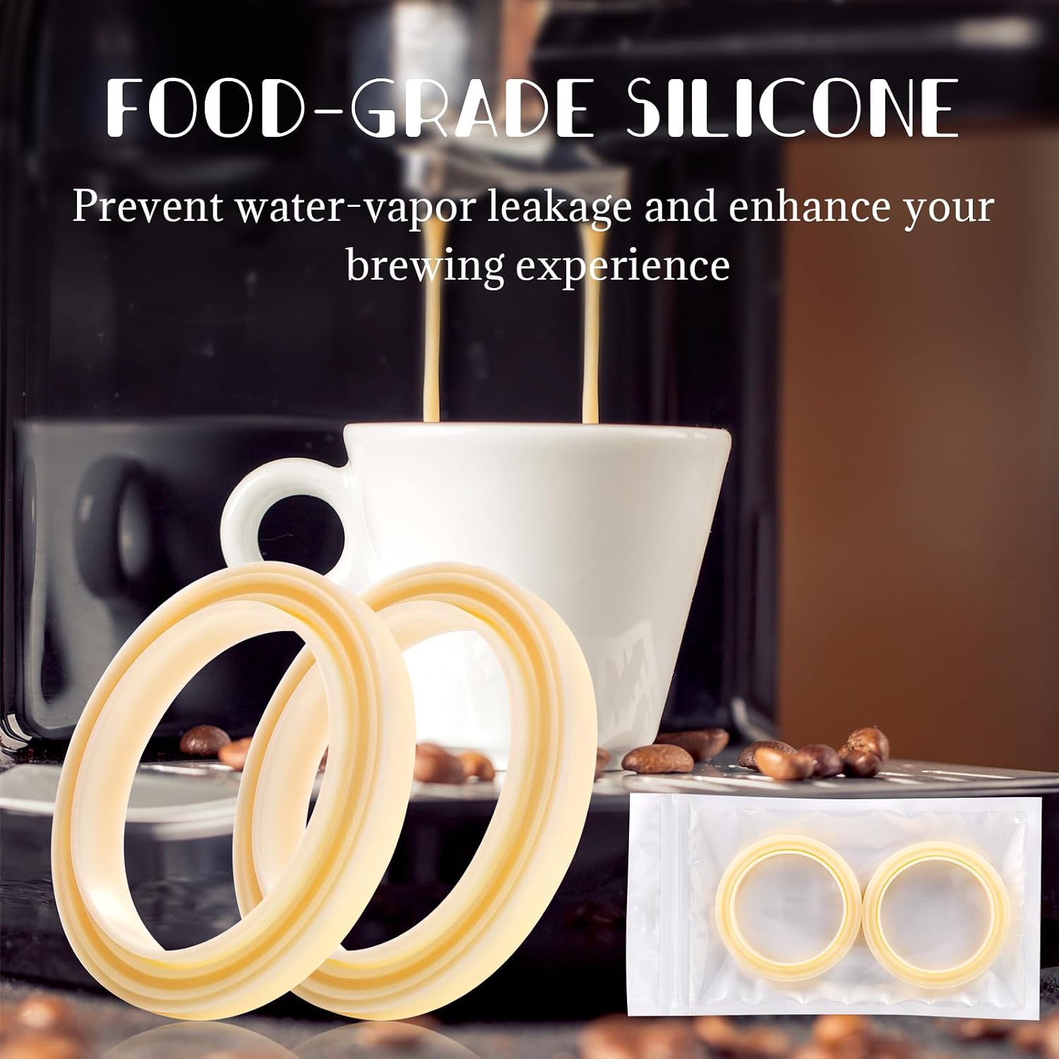 54mm Silicone Steam Ring, Espresso Machine Gasket Accessories, Grouphead Gasket Replacement Part for Breville Espresso Machine 878/870/860/840/810/500/450 and Sage 500/870/875/880/810/878