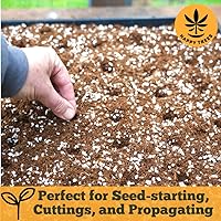 Vista 8 de Happy Trees Coco Coir and Perlite 70/30 Medio de cultivo, mezcla para macetas, inicio de semillas, triple lavado de calidad premium para baja