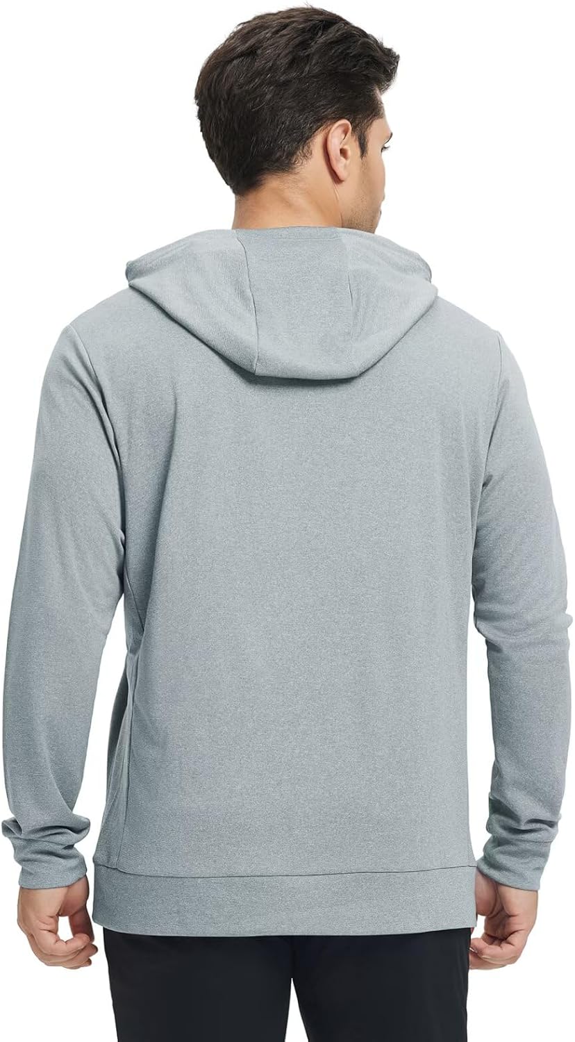 M MAELREG Mens Hoodies Pullover Performance Lightweight Hoodies For Men With 2 Pocket Dry Fit Wicking Stretch Golf Sweatshirt - Image 3