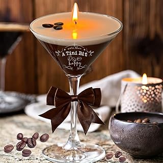 Coffee Espresso Martini Candles, Martini Coffee Candle Gifts for Women Men Birthday, Scented Candles Unique Gifts for Coffee Lover, Nature Soy Wax Candle for Christmas Home Bedroom Coffee Bar Decor