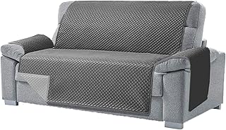 Domum Housse de Canapé 2 Places Relax. Fabriqué en Espagne. Housse de Canapé Et Fauteuil Réversible Et matelassée. Protège-canapé Inclinable. Housse pour Fauteuil À Oreilles de Couleur Grise.