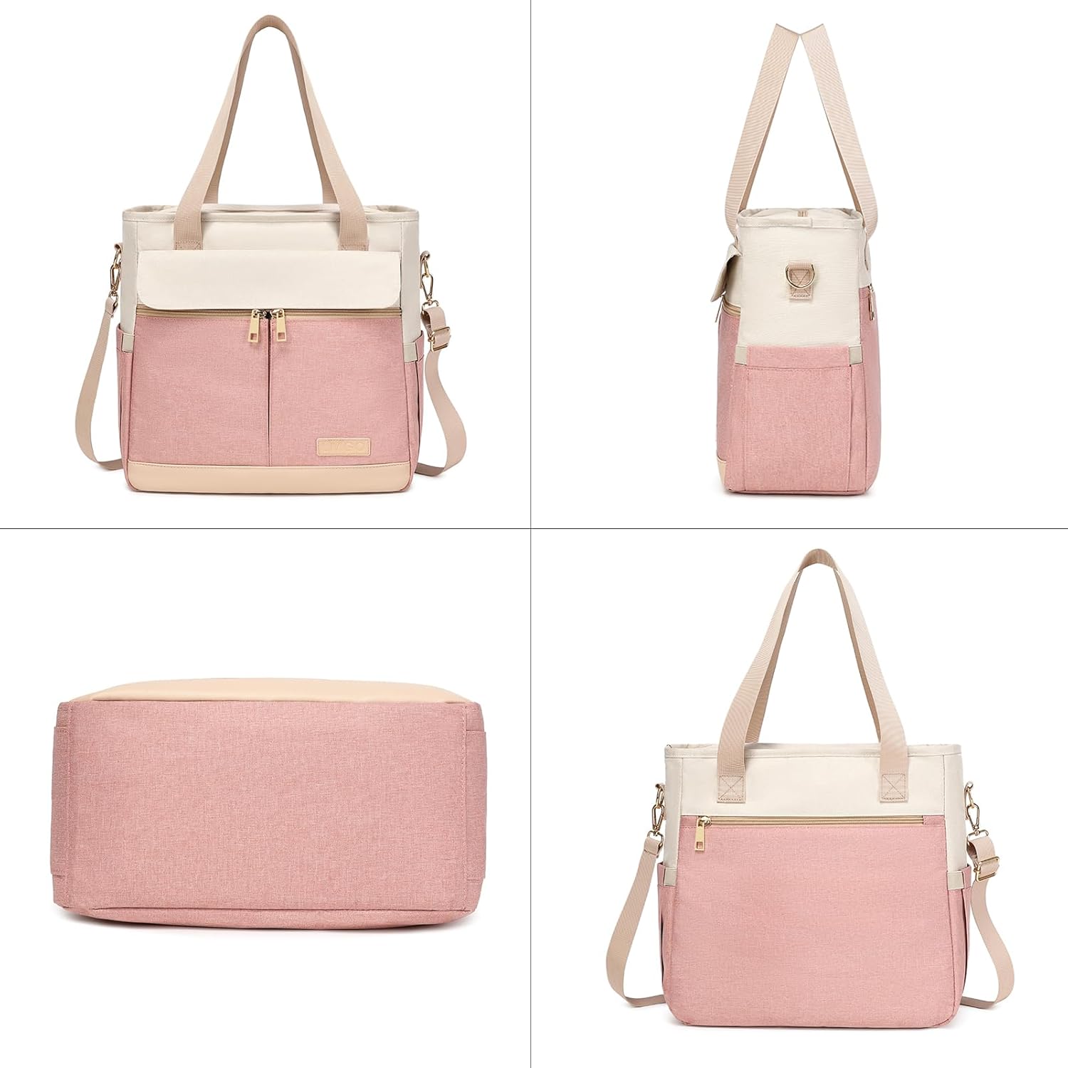 Utility Medium Tote Bag for Women & Men, Multi-Pocket Crossbody Handbag with Shoulder Strap