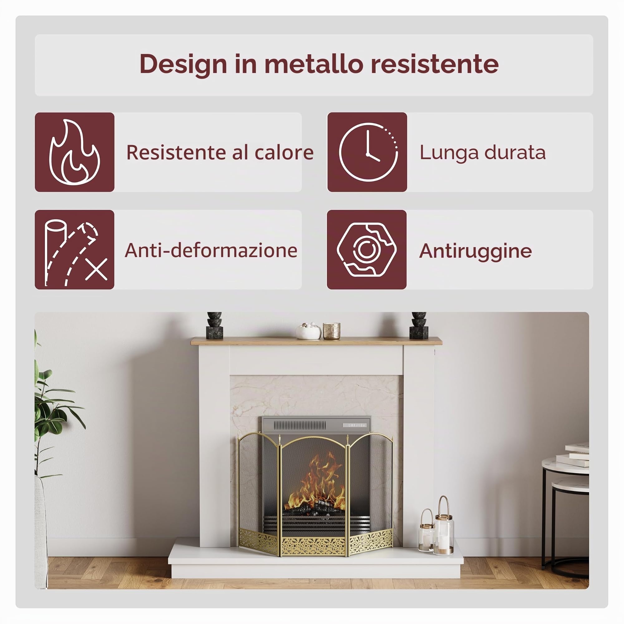 Home Discount Fire Screen, in Ottone