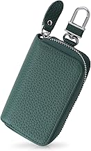 QUARE 5 Rows Genuine Leather Smart Key Case, Card Case, Men's, Women's, Keychain, Car, Motorcycle, Key Chain, Large Capacity