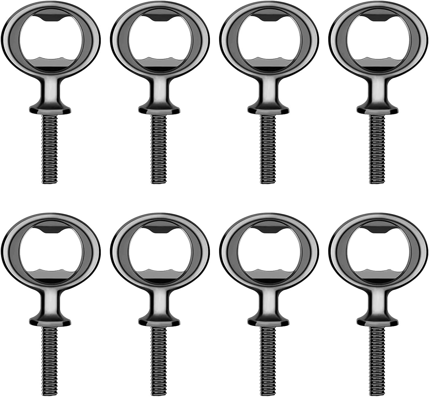 Ohiyoo Metal Bottle Opener Kits 8 Pack Blank Stainless