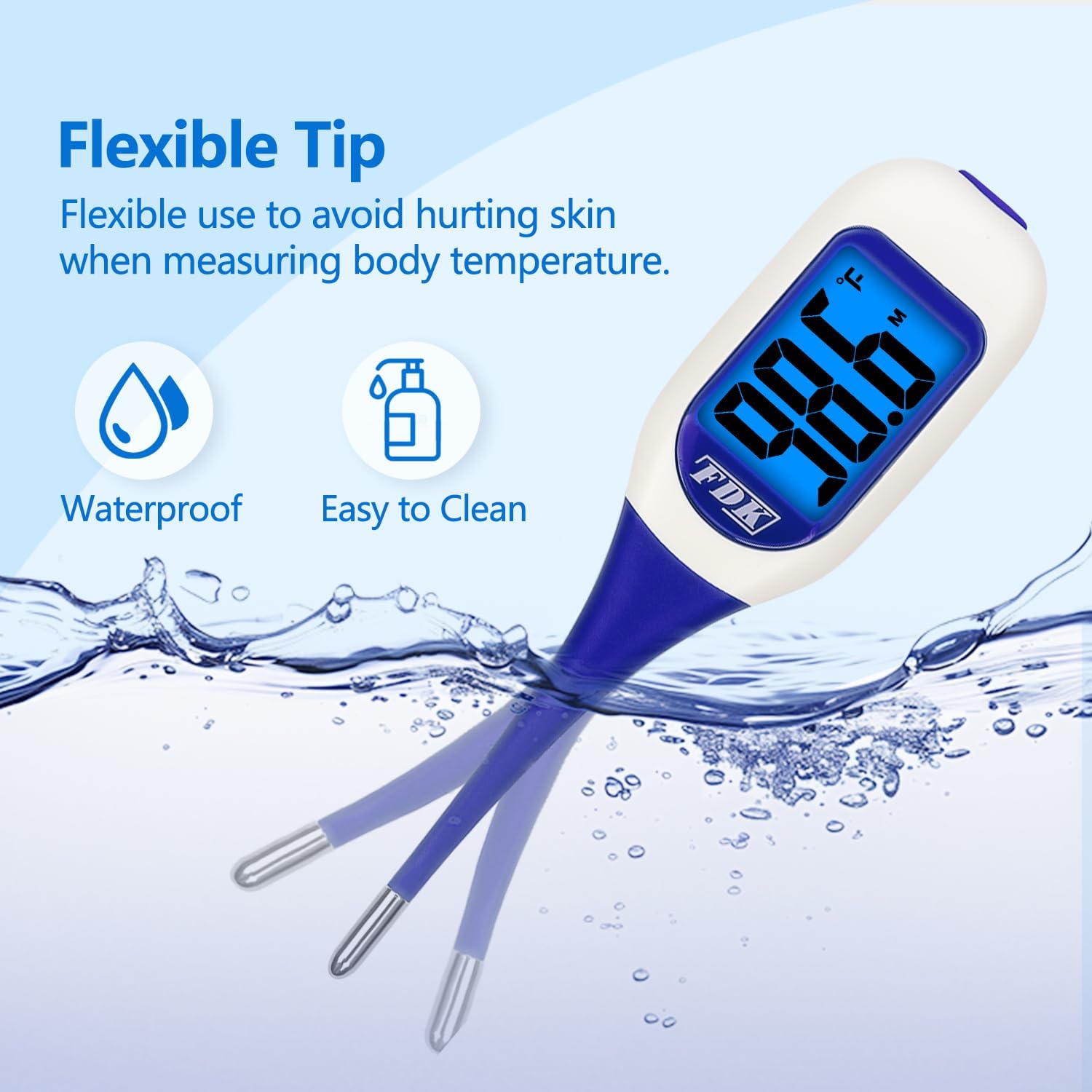 Lar LCD Screen Digital Thermometer for Fever, 8 Seconds Fast &