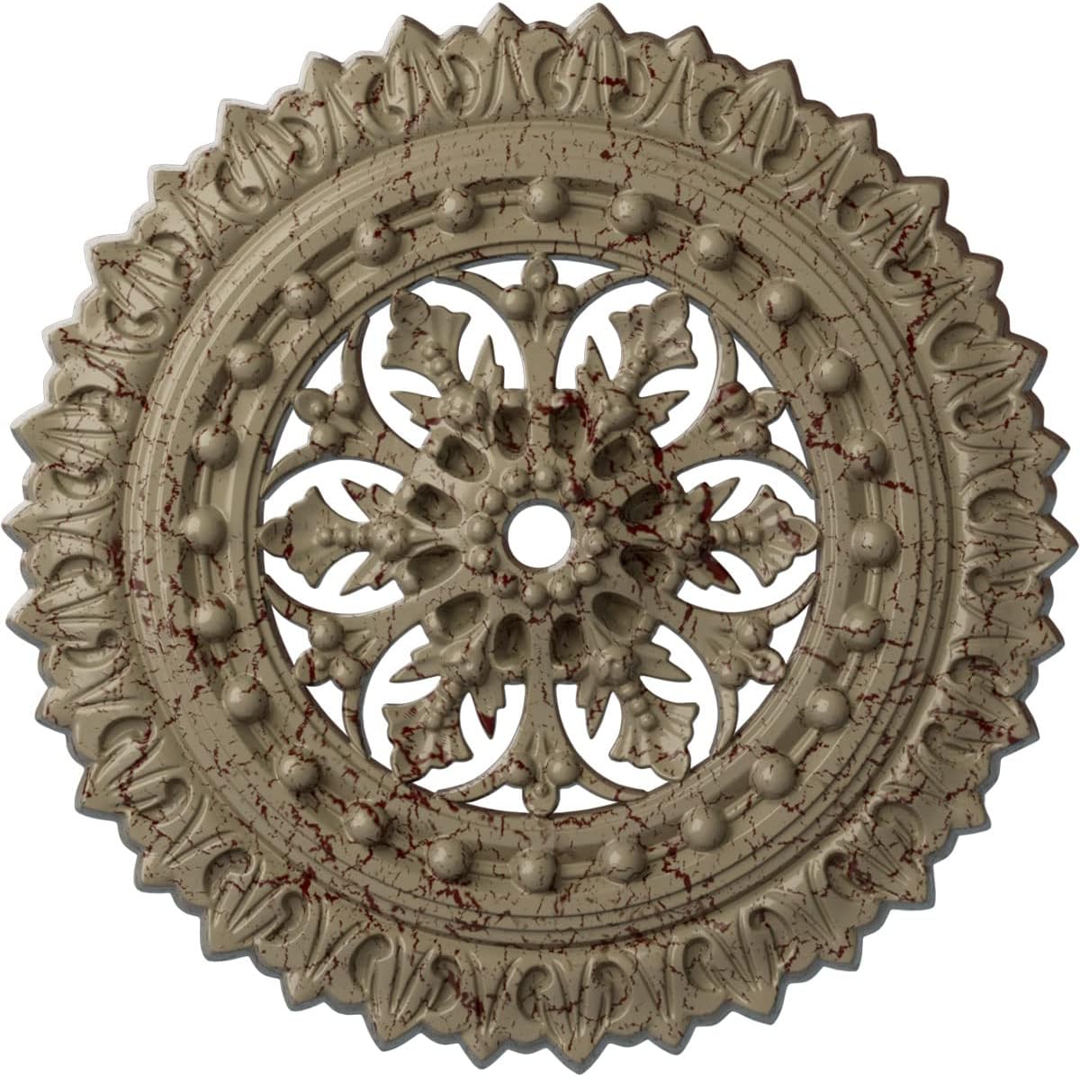 Ekena Millwork CM18SKGDC Sellek Ceiling Medallion, Gobi Desert Crackle