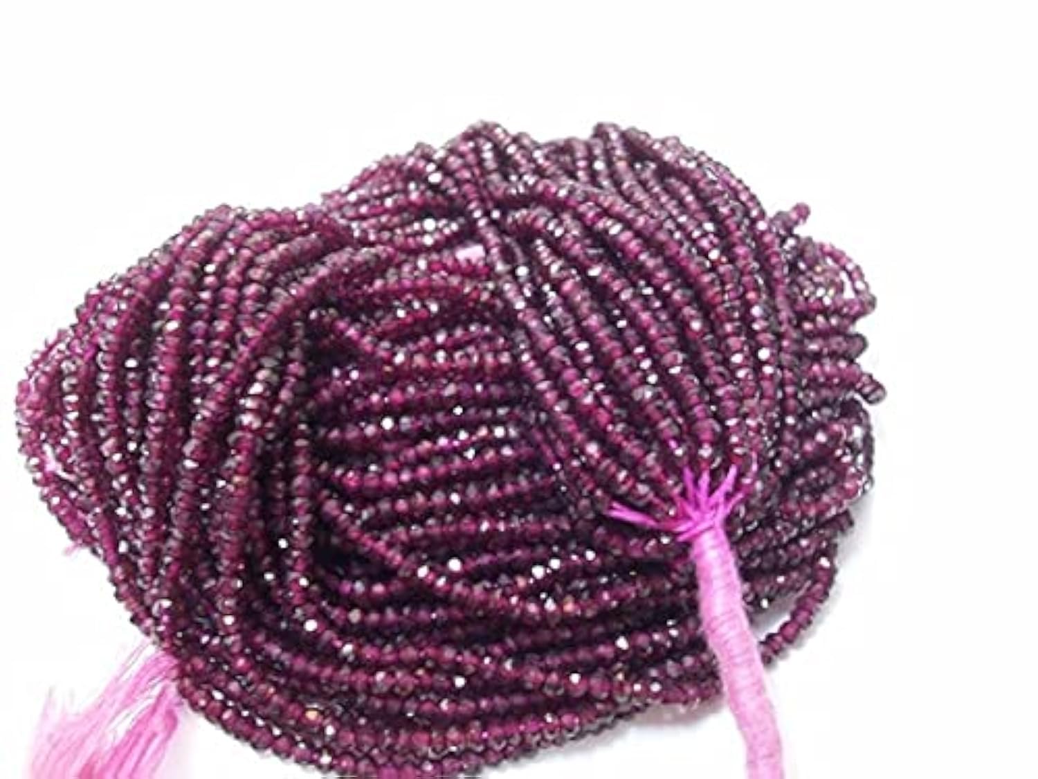 GRENAT RHODOLITE naturel haut de gamme en micro-rondelles facettées de 3.50 mm de diamètre