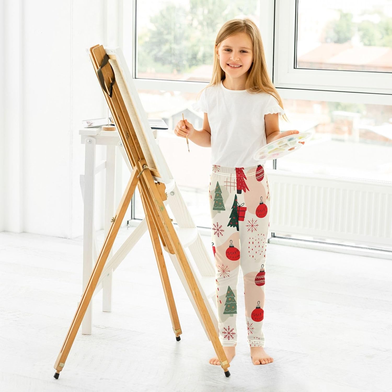 GAIREG Active Leggings for Girls Cute Xmas Tree