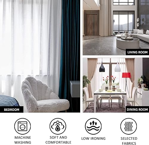 Miniatura 7 de Cortinas opacas de terciopelo rojo de 90 pulgadas de largo, con ojales, para dormitorio, bloqueo de luz, aislamiento térmico, juego de 2 paneles de