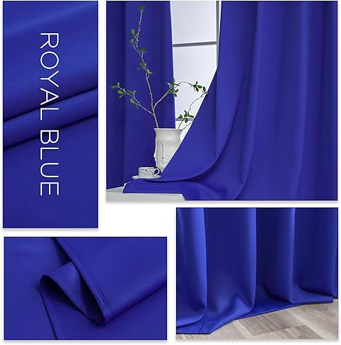 Miniatura 3 de YGO - Cortinas opacas de color sólido (2 paneles, 52 pulgadas de ancho)