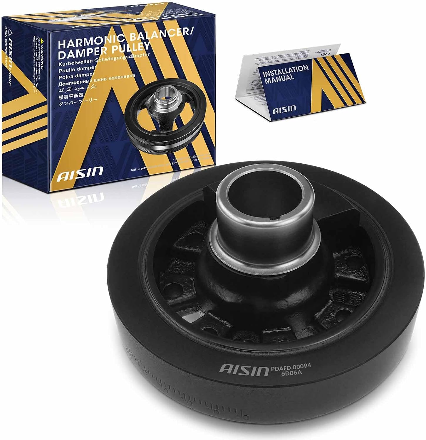 AISIN AFTERMARKET PDAFD-00094 Harmonic Balancer - Compatible with Ford F-100 1977-1979, F-150 1977-1979 1981-1983, F-250 F-350 1977-1983, Mustang 1969-1973, Ford E-100 Econoline 1977 1979-1983