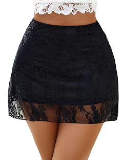 Avidlove Mini Skirt Lace Skirt for Women Sexy Half Slips Short Going Out Skirt Y2K Summer Skirts