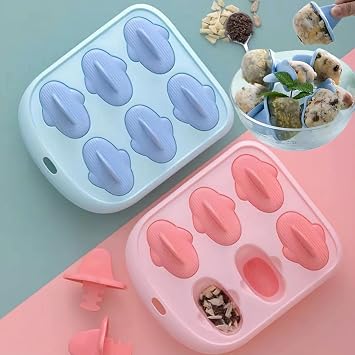 2 Pack Popsicle Mold Set for Kids 6 Pieces Silicone Popsicle Maker Ice Cream Molds DIY Frozen Ice Pop Molds Kitchen Accessories Easy Release Breastmilk Reusable BPA Free for Summer Homemade Cakesicles
