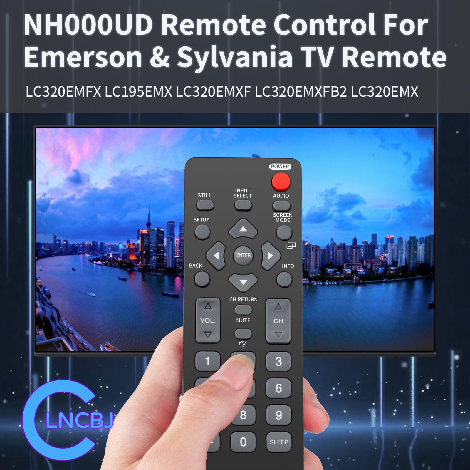 Nowy pilot zastępczy NH000UD kompatybilny z telewizorem LCD Sylvania LC320SLX LC195SLX
