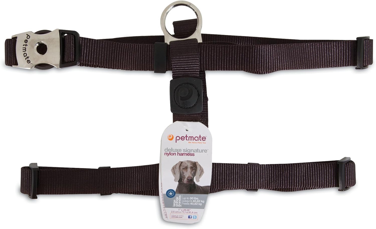 Aspen Pet Products Petmate Deluxe Coal Harness, 1" x 36