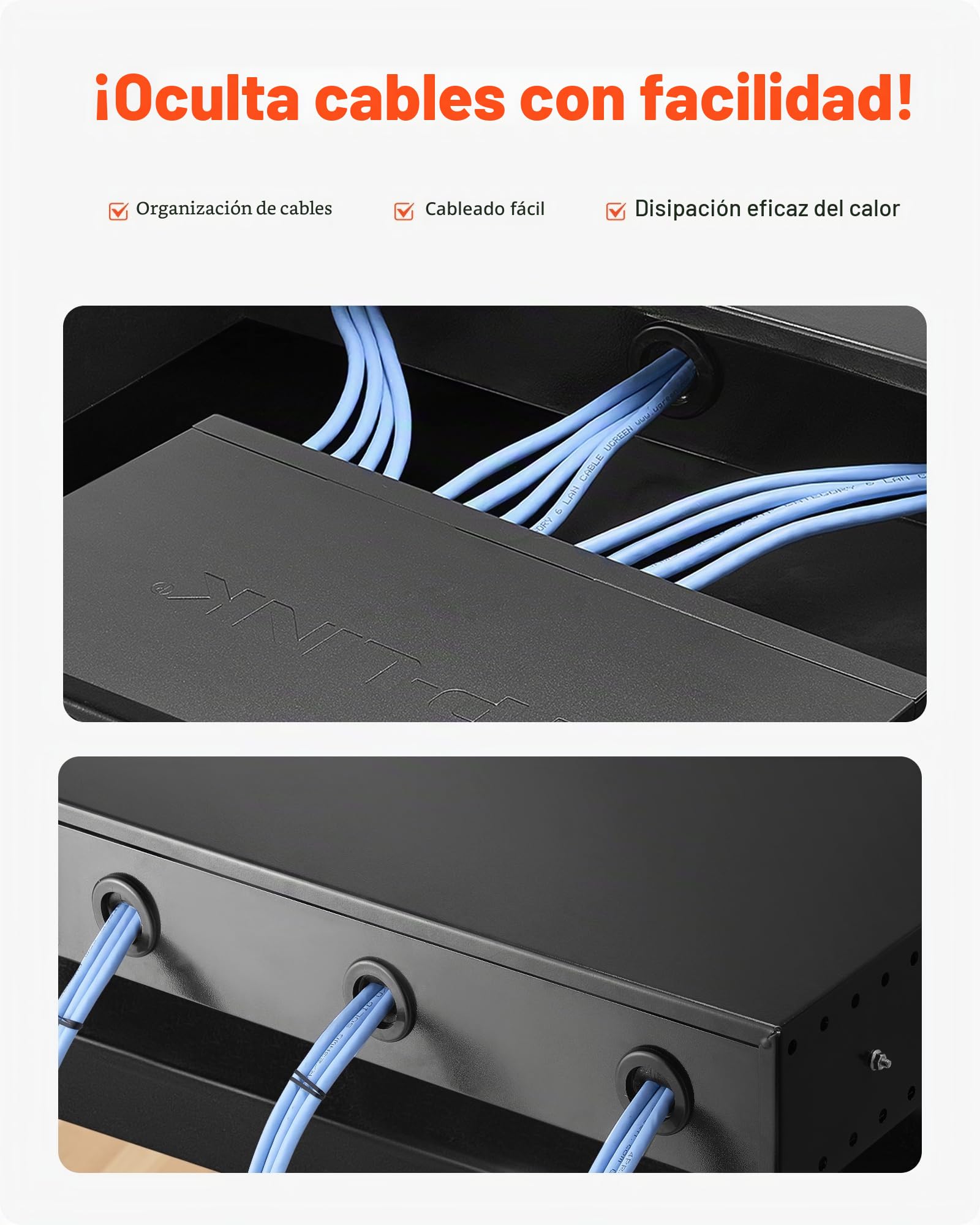 VEVOR Cajón para Montaje en Rack de 2U, Carga de 22,68 kg, Cajón Deslizante con Cerradura y Orificios para Gestión de Cables, para Rack o Gabinete de AV para Servidores de Equipos de Red de 48,26 cm