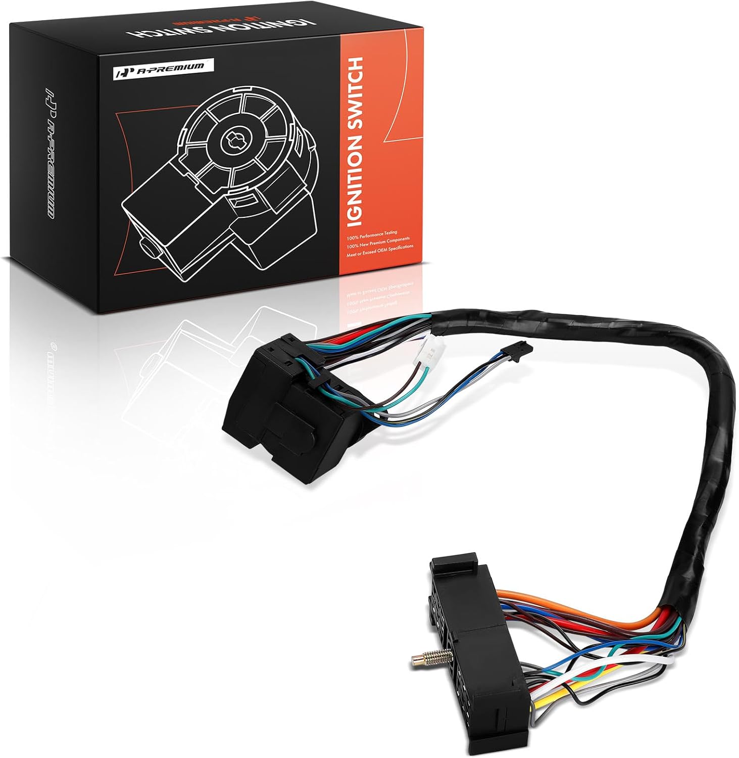 A-Premium Ignition Starter Switch Compatible with Chevrolet & GMC Vehicles - Express 1500 2500 3500 2001-2002, Savana 1500 2500 3500 2001-2002, Astro 2000-2005, Safari 2000-2005 - 18 Blades