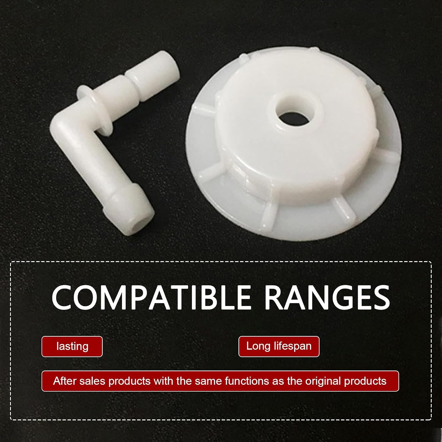 Radiator Coolant Reservoir Cap, Tight Fitting Leak-proof Overflow Tank Cap, Standard Sealing Cover Replacement 19102-PM5-A00 19106-RNA-A48, Compatible with Honda Accord (White)