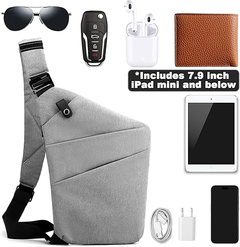 Miniatura 4 de Bolsa de viaje antirrobo, un hombro de gran capacidad, bolsa cruzada para el pecho, bolsas ligeras para deportes de viaje