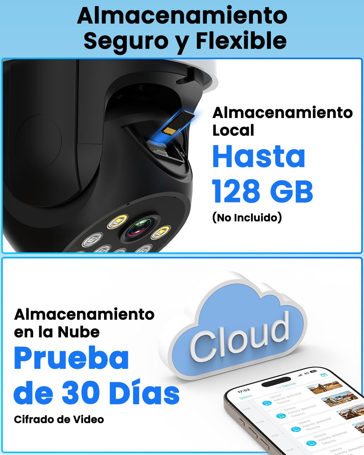 Bextgoo Camara Vigilancia SIM, 4MP 4G LTE Videovigilancia sin Internet con Tarjeta SIM, 24/7 Camara 4G sin WiFi, 360° Seguimiento Automático, Detección Movimiento AI, Visión Nocturna Color, IP66
