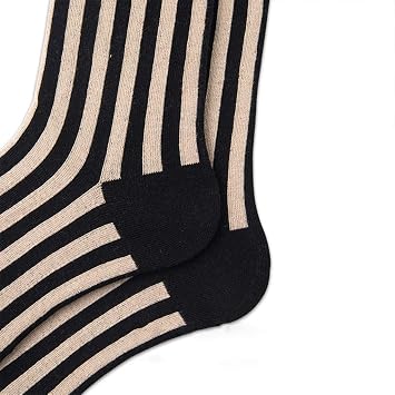 Socks 1 Pair Strip Socks Vertical Striped Printing Street Style Hosiery for Men Women