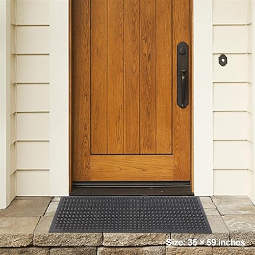 Vista 7 de Alfombrilla de drenaje de goma para exteriores, antifatiga, antideslizante, tapete de goma para restaurante, tapete de goma antideslizante de alta