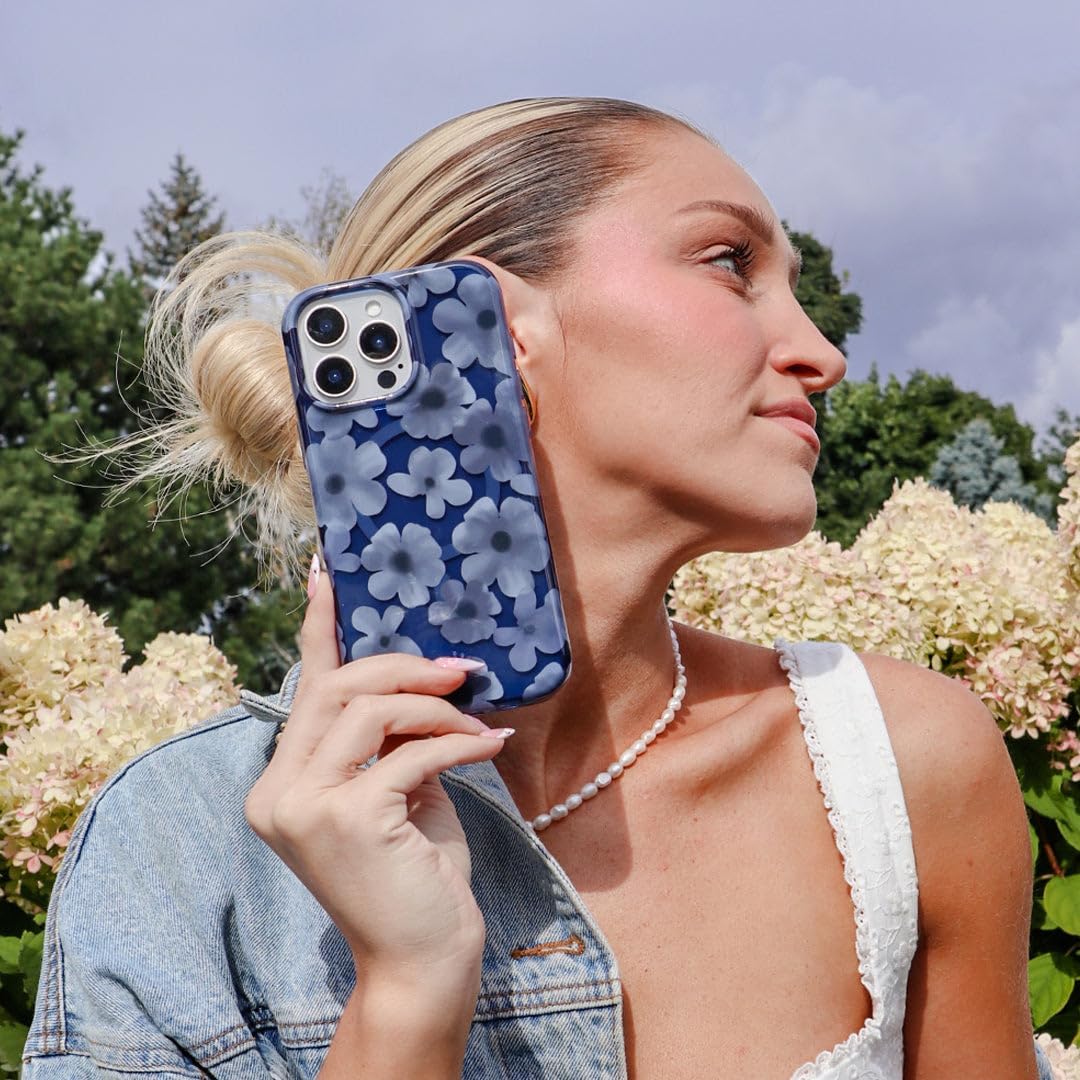 VELVET CAVIAR Compatible with MagSafe iPhone 12/12 Pro Case for Women Cute - 10ft Drop Tested - Protective Phone Cover (Midnight Blossom Floral Flowers)