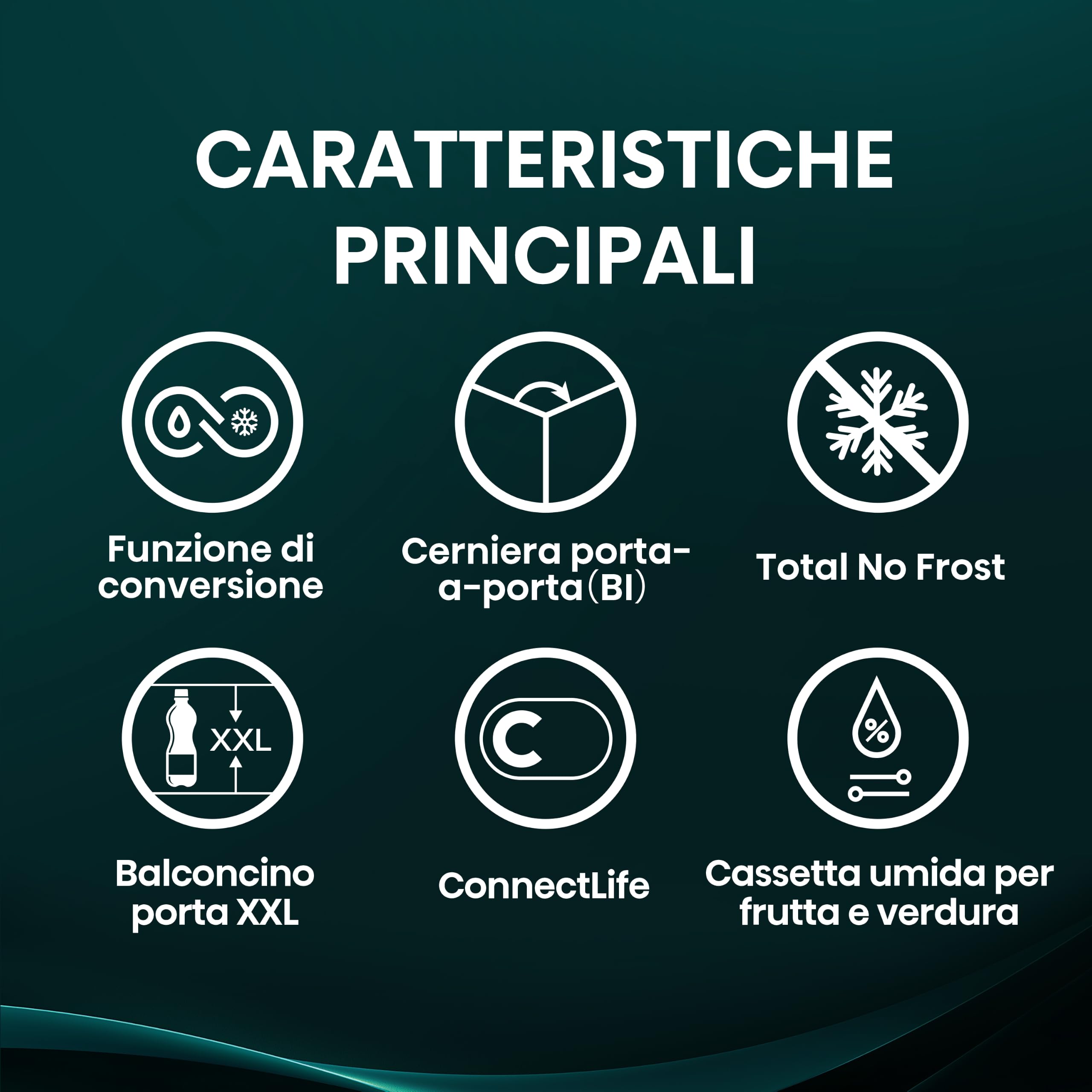 Hisense MBI54370E NUOVO Frigorifero da Incasso Combinato 194 cm 75 cm, 371 L, Total No Frost, Freezer in Basso con Convert Zone, Wi‑Fi, Humidity Control, Classe D