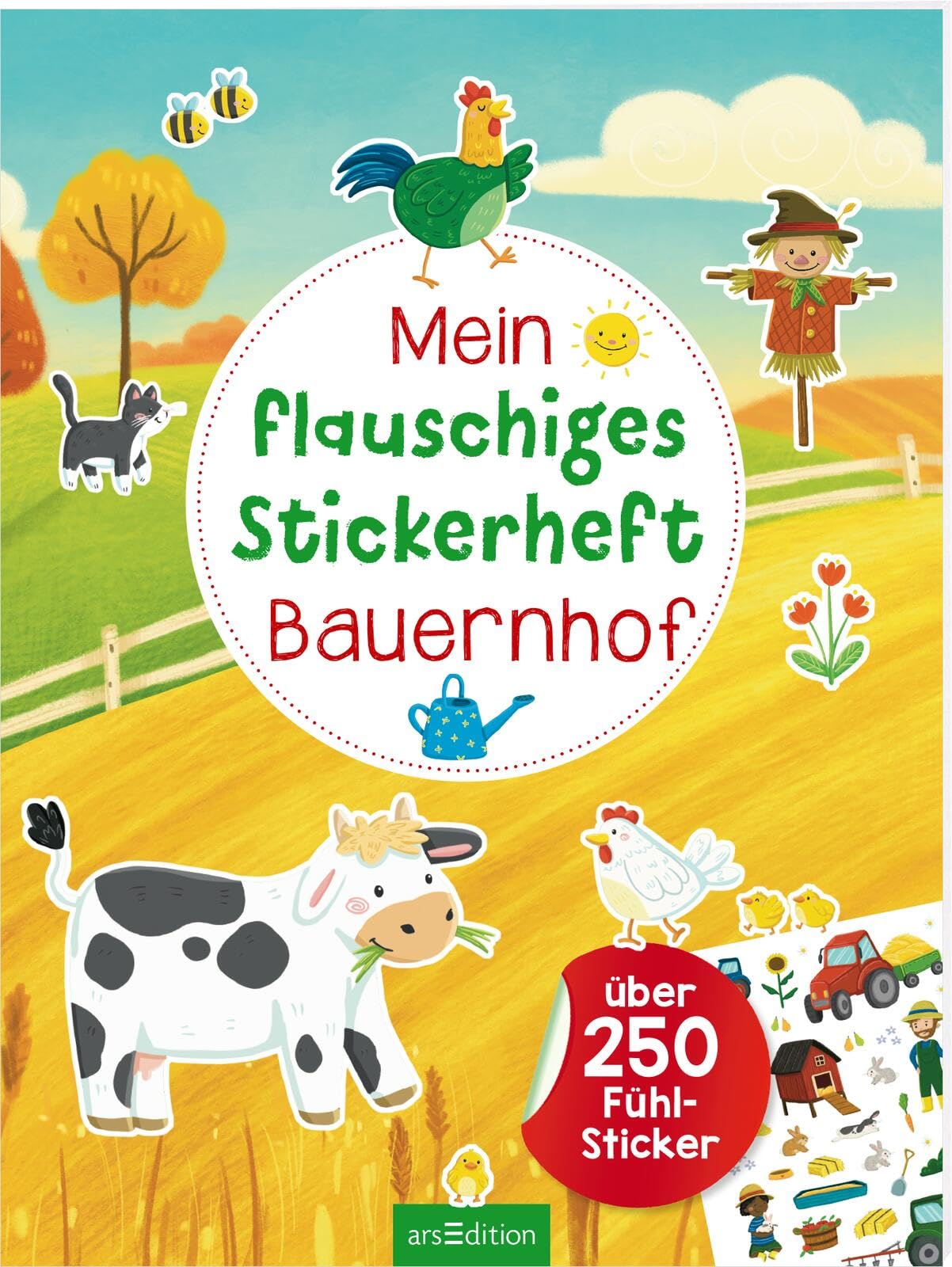 Mein flauschiges Stickerheft – Bauernhof: Über 250 Fühl-Sticker | Kuschelige Sticker zum Kleben und Fühlen für Kinder ab 4 Jahren