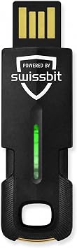 Swissbit iShield Key 2 Pro USB-A Multi-Application Security Key with NFC FIDO Certified, Passkey FIDO2, PIV Smart Card & OTP Authentication, Phishing-Resistant Security for Enterprise