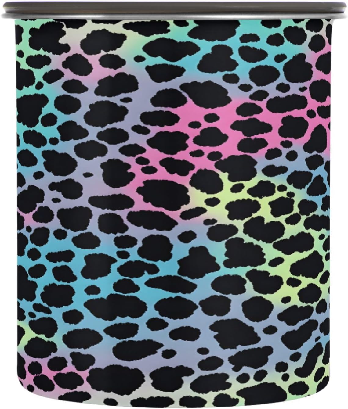 Dispensador de Alimentos ALAZA 30 oz, Acero Inoxidable, Estampado Leopardo