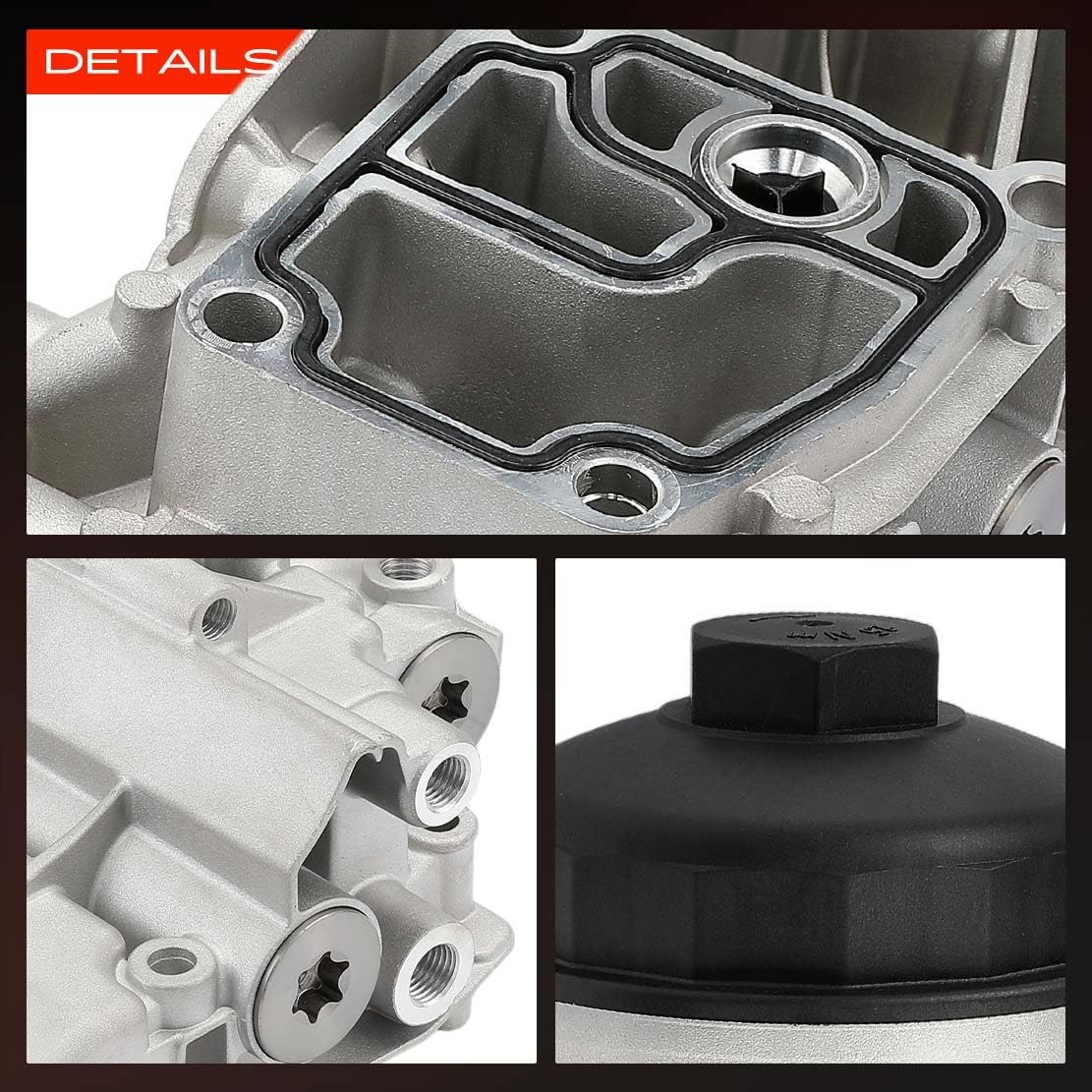 Frankberg Carcasa del filtro de aceite 11421713838 | Compatible con: Z3 E36, Serie 3 Convertible E46, Serie 3 Coupé E46, Serie 3 Touring E36, Serie 5 Touring E61
