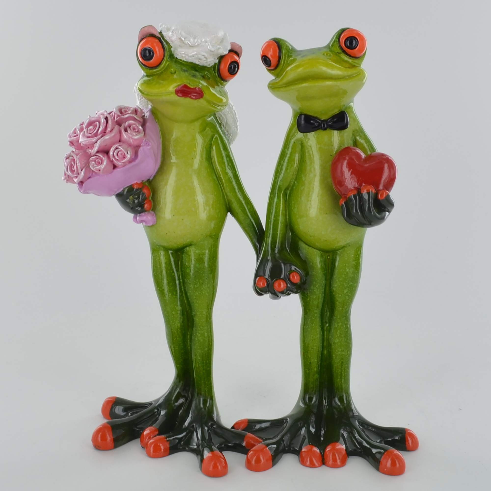 Prezents.com Comical Frogs - The Big Day Novelty Gift Joke Present Home Decor Sculpture H15.5cm