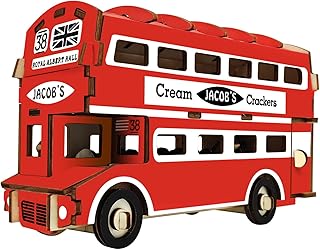 IFIYOOY 3D Wooden Puzzles for Adults and Kids Double-Deck Bus Wood Building Kits, STEM Toys Crafts for Girls and Boys