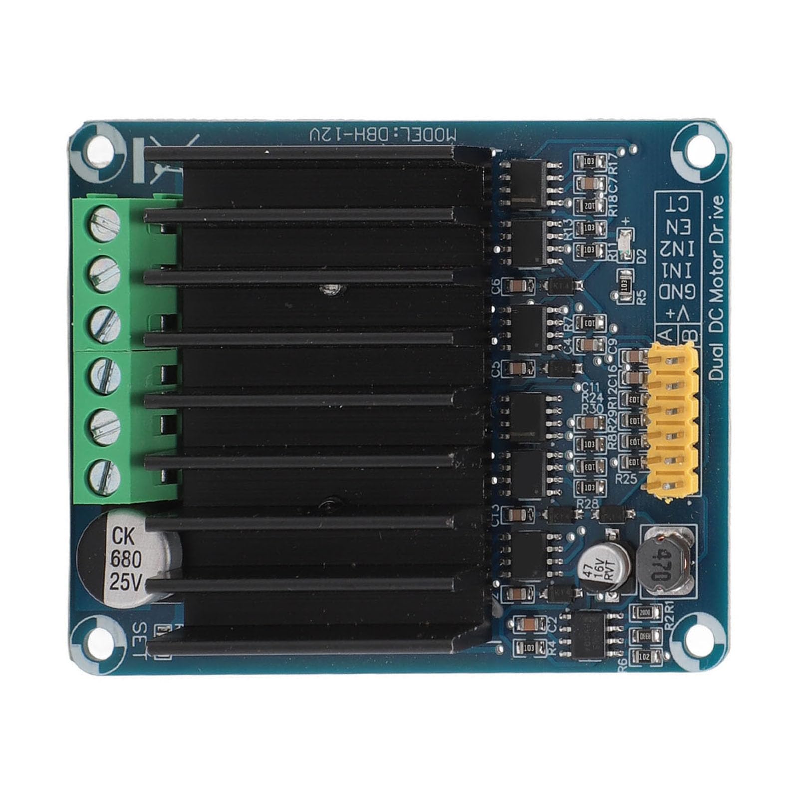 Módulo del conductor del motor 0 30a Puente H de doble canal H, Control de velocidad PWM reversible DCC de motor DC, DC5 12V, control de motor eficiente para varias aplicaciones