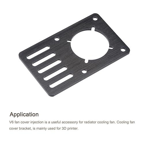 Miniatura 4 de MECCANIXITY Placa de montaje de motor paso a paso Placa de montaje de aleación de aluminio negro para impresora 3D Paquete de 2