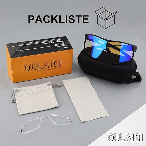 Miniatura 7 de OULAIQI Gafas de ciclismo fotocromáticas para hombres y mujeres TR90 Marco Gafas de sol deportivas con protección UV400 Gafas de béisbol para