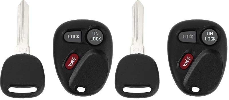 Chave canivete com controle remoto keyless 315 MHz KOBUT1BT para Chevrolet e GMC, 3 botões, chip 46, conjunto com 2