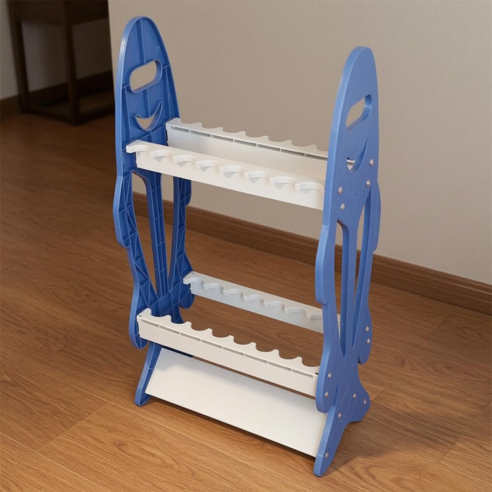 Rastrelliera Porta Canne Salvaspazio Espositore Compatto Supporto per Pescatori, Garage , Grigio , style to 1