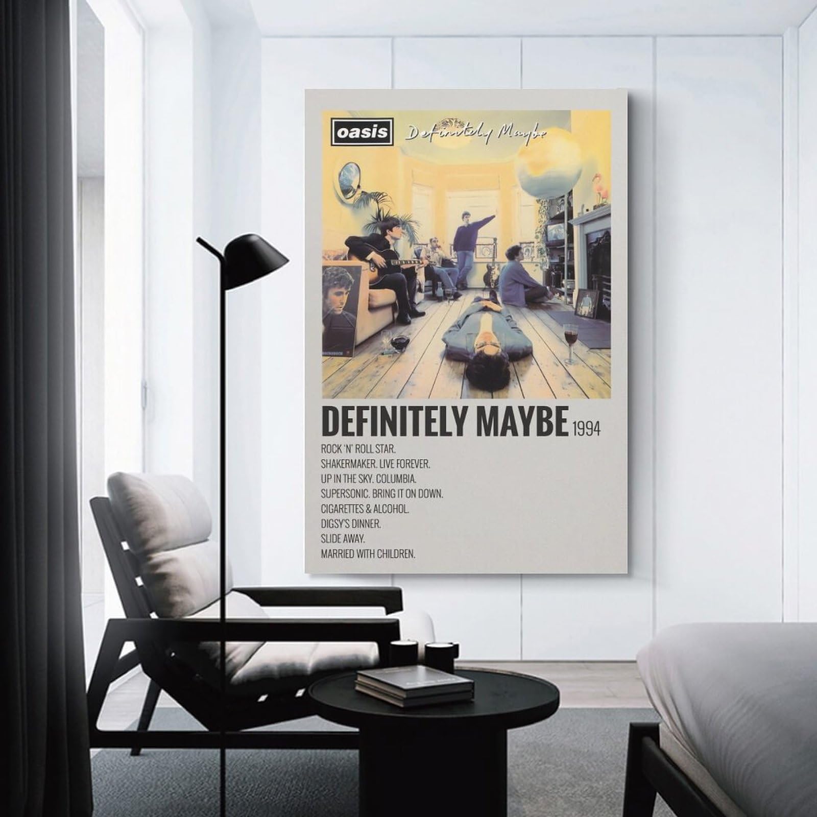 Oasis Band Definitely Maybe Album Cover Vintage Fashion poster