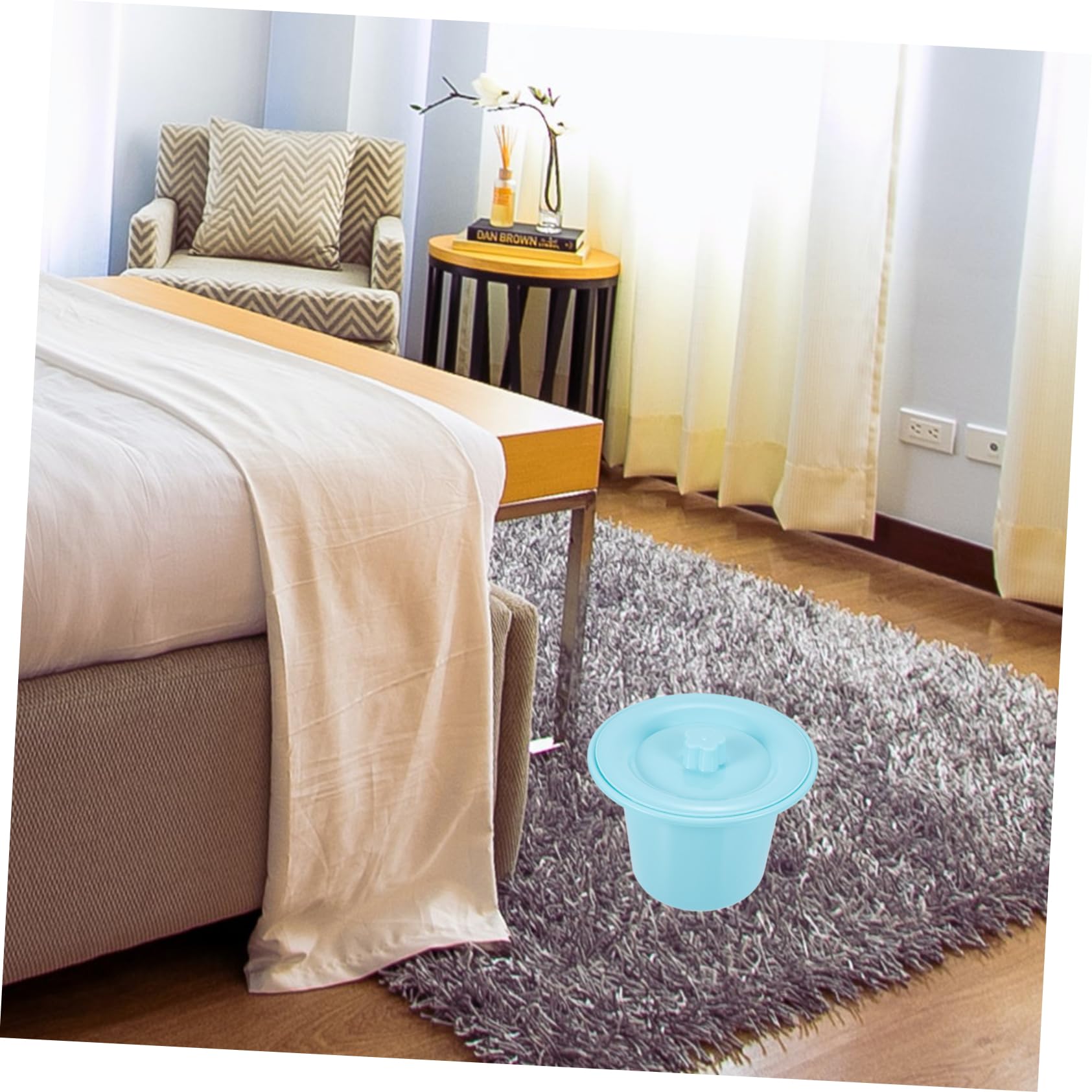2piezas Orinal Portátil Tapa Para Adultos Urinal Práctico y Multiusos Para Ancianos y Discapacitados Orinal De Noche Para Niño Niña y Bebés Fácil De Limpiar y Resistente