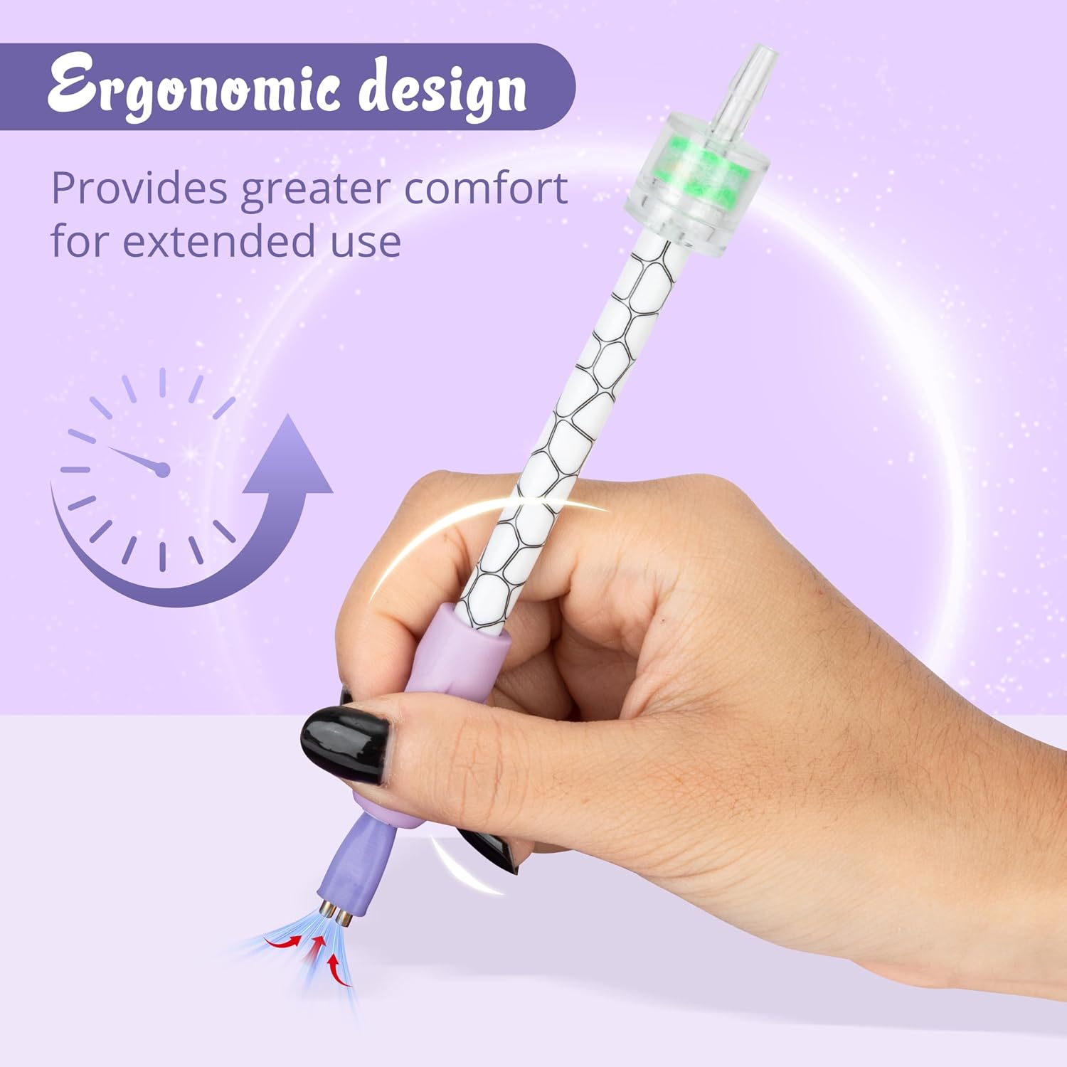 Ergonomic Diamond Painting Pen with 4 Tips, 11-Piece 5D Dotting Pen Kit with Accessories, Ideal Tool for Beginners, Suitable for Diamond Art and Nail DIY