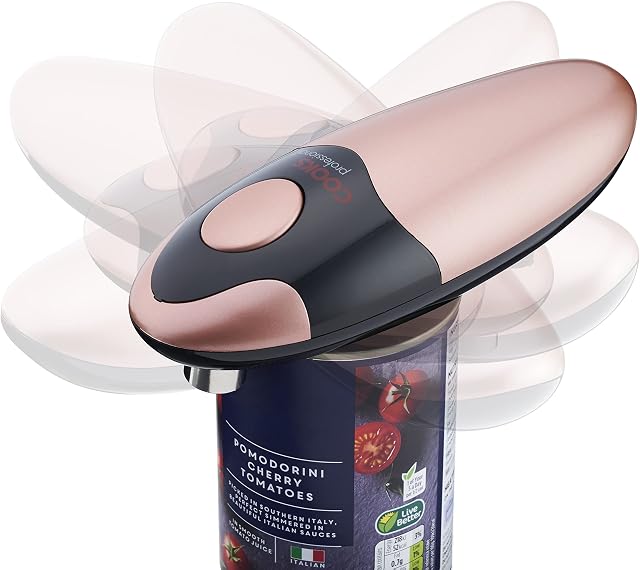 Electric Can Opener Automatic Cordless Tin Opener for Arthritic Hands by Cooks Professional (Copper and Black)