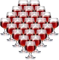 Vista 1 de Meanplan Lindos vasos de chupito, mini snifters coñac, tazas de 1.7 onzas, juego de vajilla de vidrio para whisky, jugo, vodka, jerez, champán